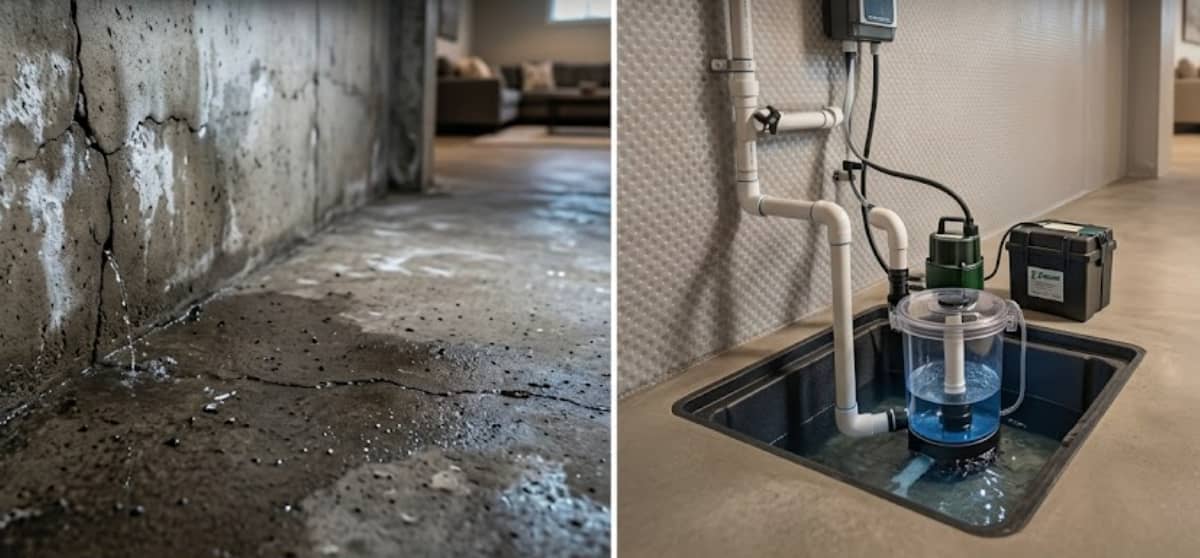 AquaResist - Leaky Wet Damp Basement Waterproofing, Drain Works, Underpinning